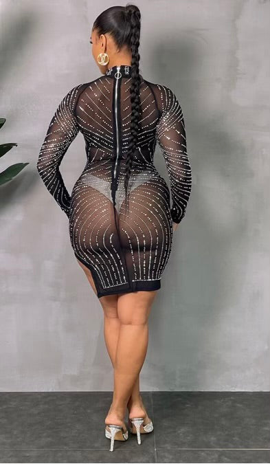 RS Symmetrical Mesh Dress